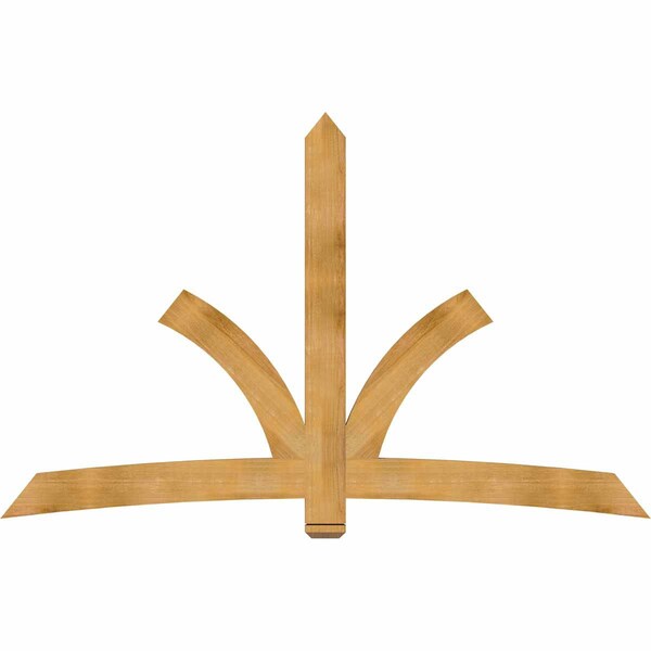 Ekena Millwork Davenport Rough Sawn Timber Gable Bracket, Western Red Cedar, 96"W x 60"H x 2"D x 6"F, 15/12 Pitch GBW096X60X0206DAV00RWR - main